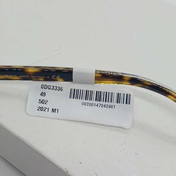 NWT RX-ABLE DOLCE & GABBANA DG3336 HAVANA EYEGLASS FRAMES - Picture 5 of 6